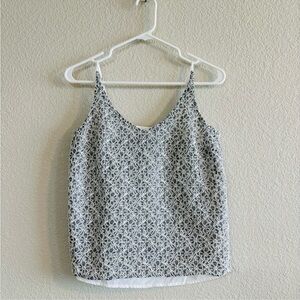 Banana Republic Gray and White Camisole Top